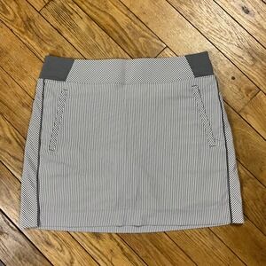 Athleta Black and White Striped Skort